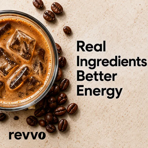 Iced coffee with beans: real ingredients, better energy